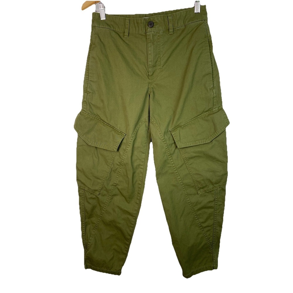 Madewell Women's 00 Green Seamed Utility Barrel Leg Pants